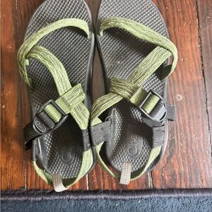 Chaco Green and Black Sandals